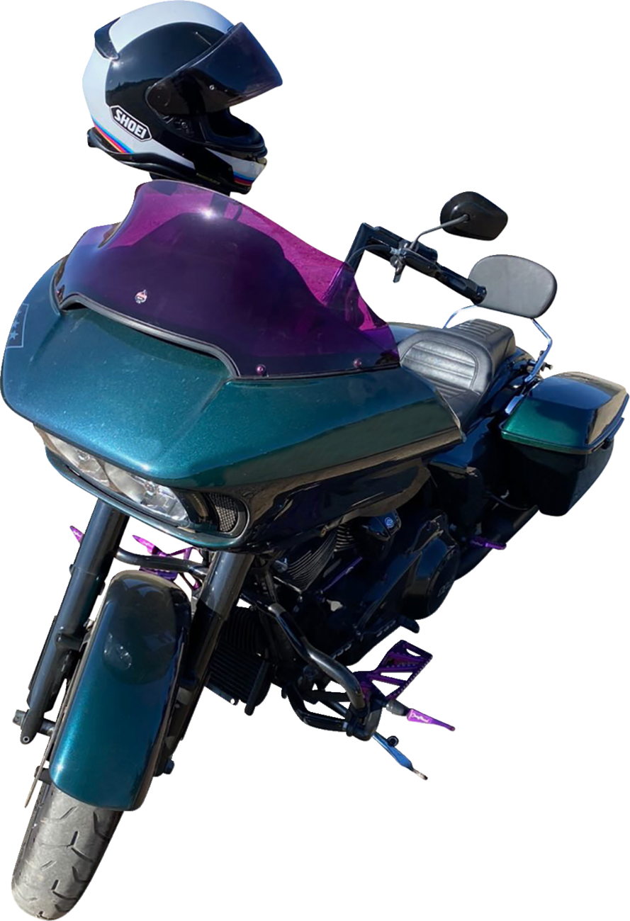 Klock Werks Kolor Flare 9" Purple Windshield fits 2015-2023 Harley Road Glide