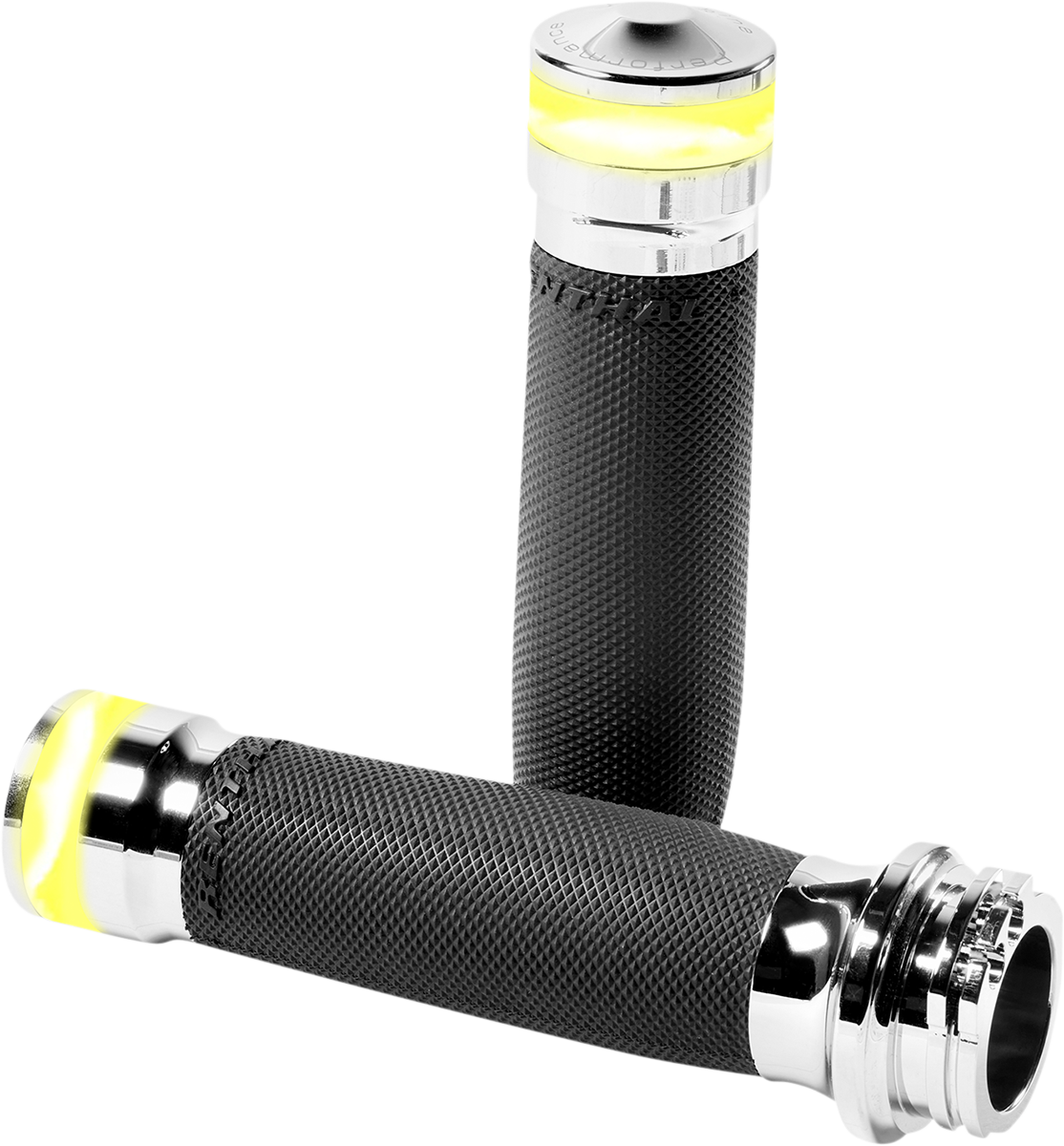 Performance Machine Chrome Vision LED Turn Signal Hand Grips 1986-2022 Harley