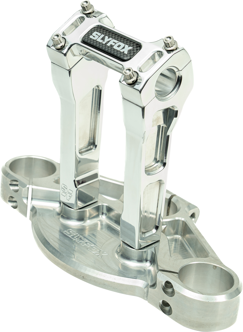 Slyfox 6" Raw 1-1/8" Clamping Straight Handlebar Riser Kit for Harley Davidson