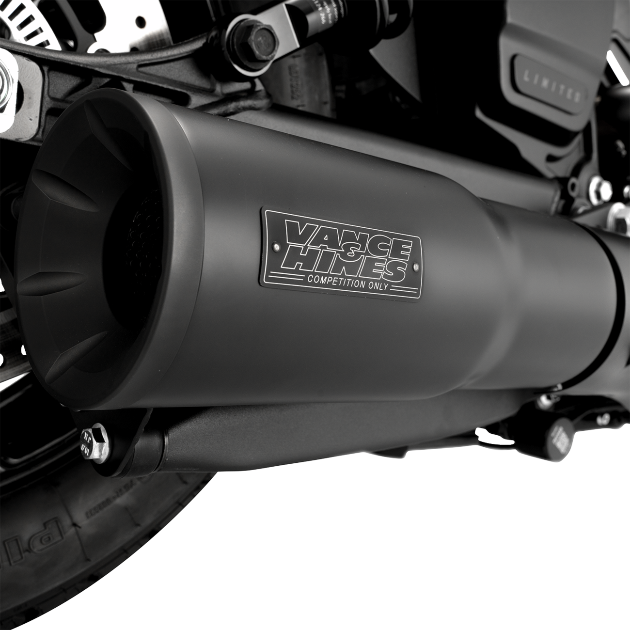 Vance & Hines Hi-Output Black Slip On Muffler for 2025 Indian Scout Bobber 48627