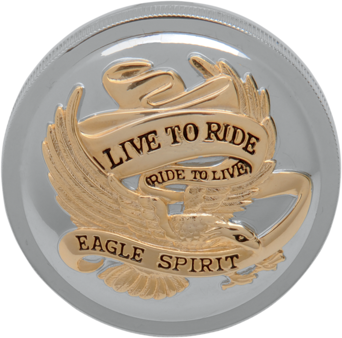 Drag Specialties Gold Live to Ride Vented Gas Cap for 1983-1996 Harley Touring