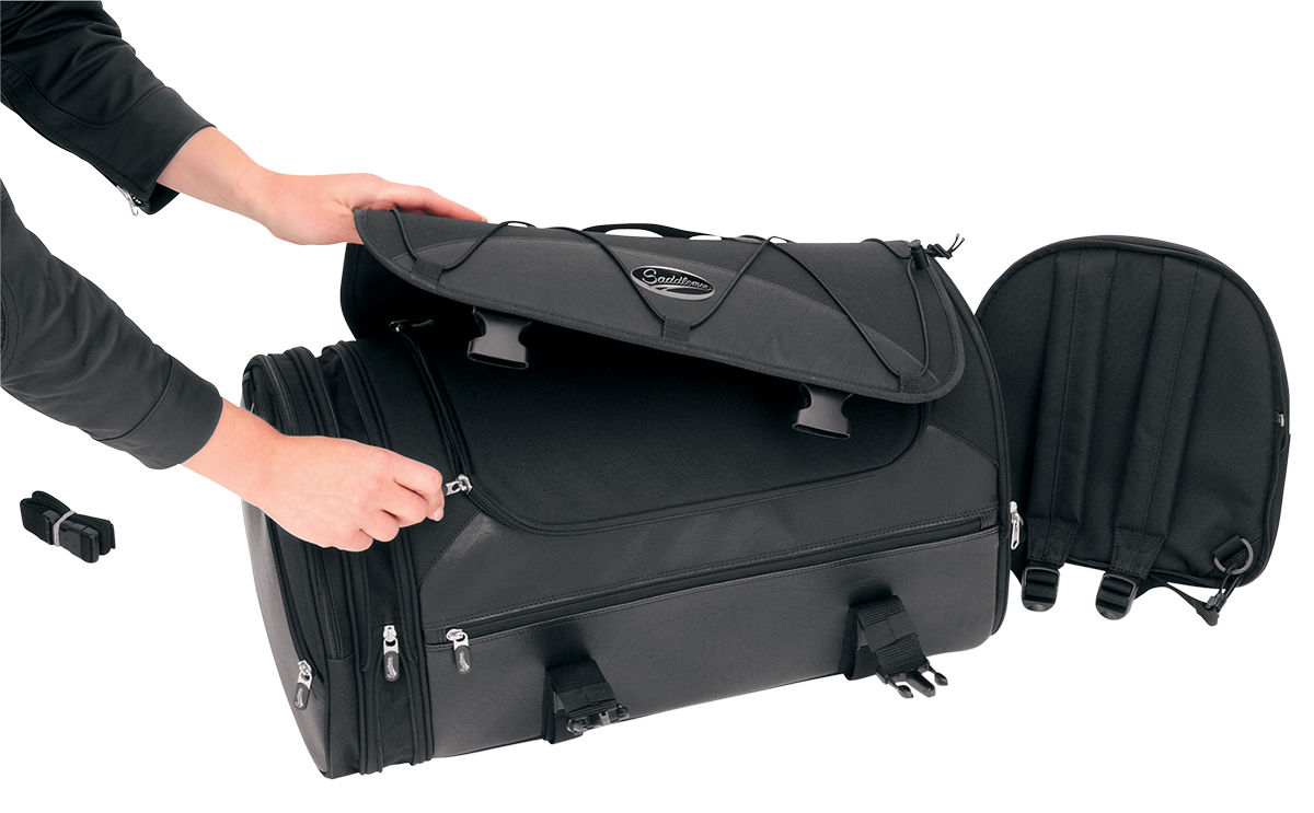 Saddlemen Deluxe Rear Universal Motorcycle Tour Pak Rack Luggage Bag Harley