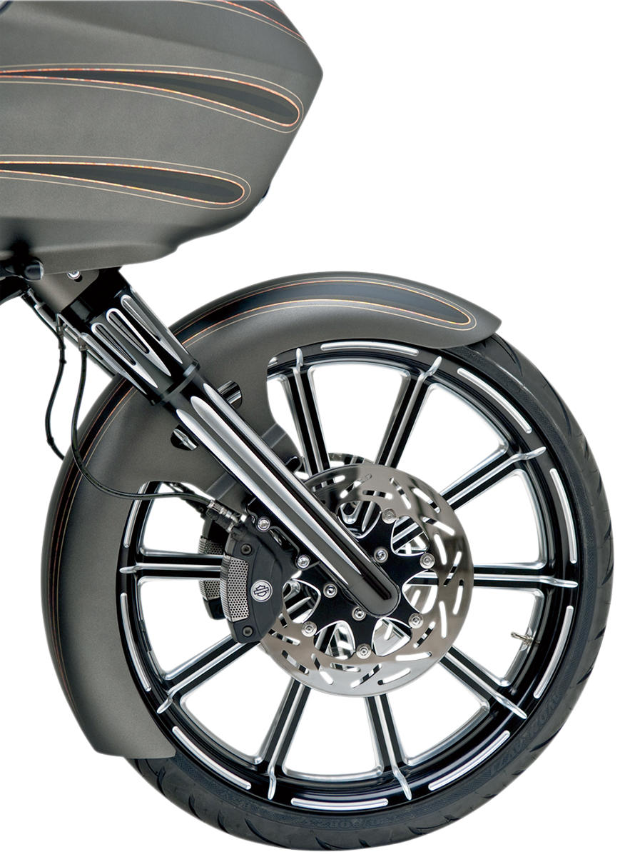 Arlen Ness Black Fork Hot Legs Deep Cut Dual Disc for 2008-2013 Harley Touring