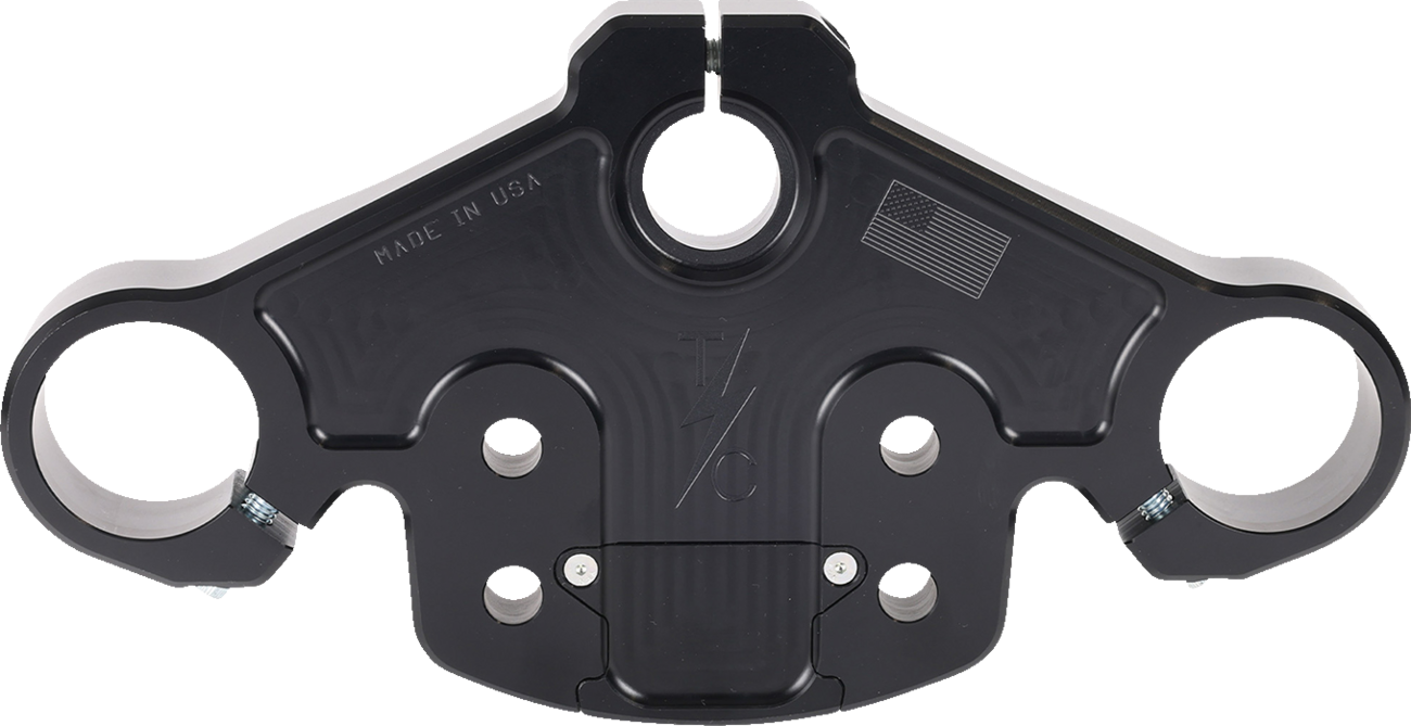 Thrashin Supply Black Top Triple Tree for 2024-2025 Harley Road Glide TSC-2921-1
