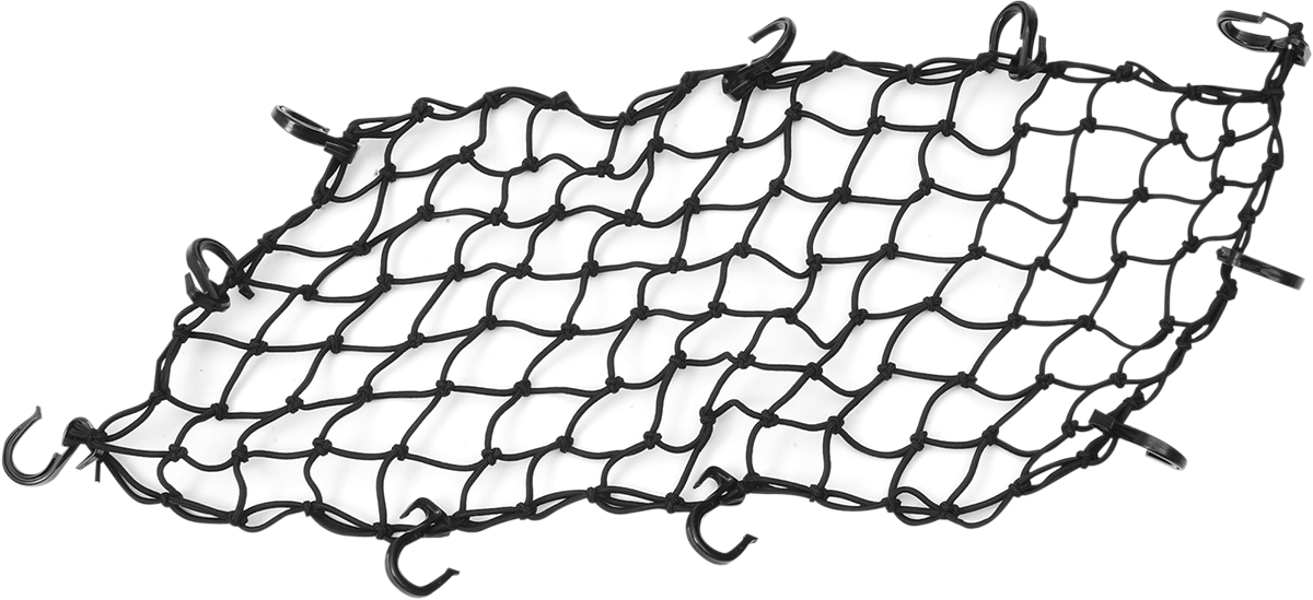 Powertye MFG Black 15" X 30" Adjustable Universal Cargo Net fits Harley