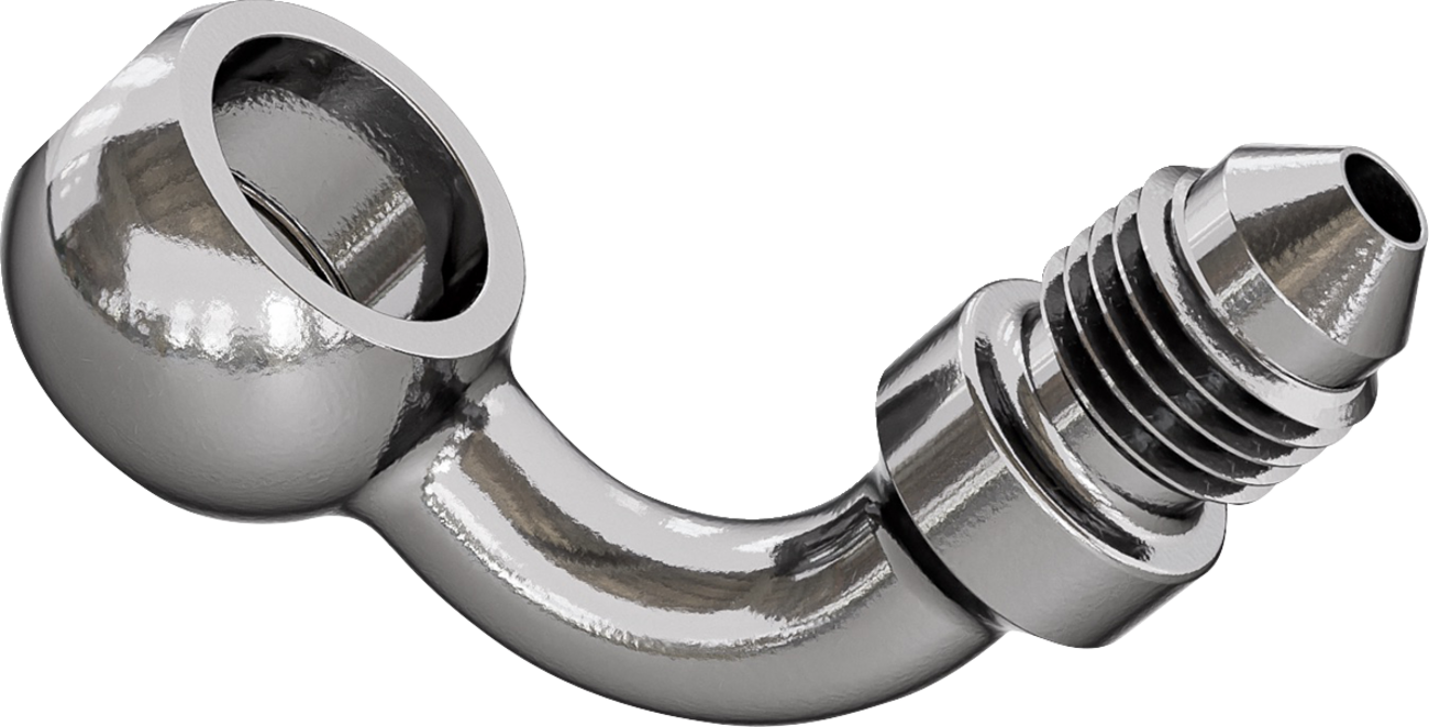 Goodridge Universal Steel 90° 7/16" Brake Line Banjo Adapter Fitting for Harley
