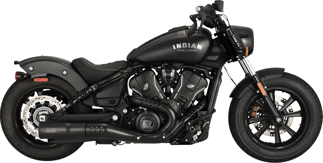 Vance & Hines Hi-Output Black Slip On Muffler for 2025 Indian Scout Bobber 48627