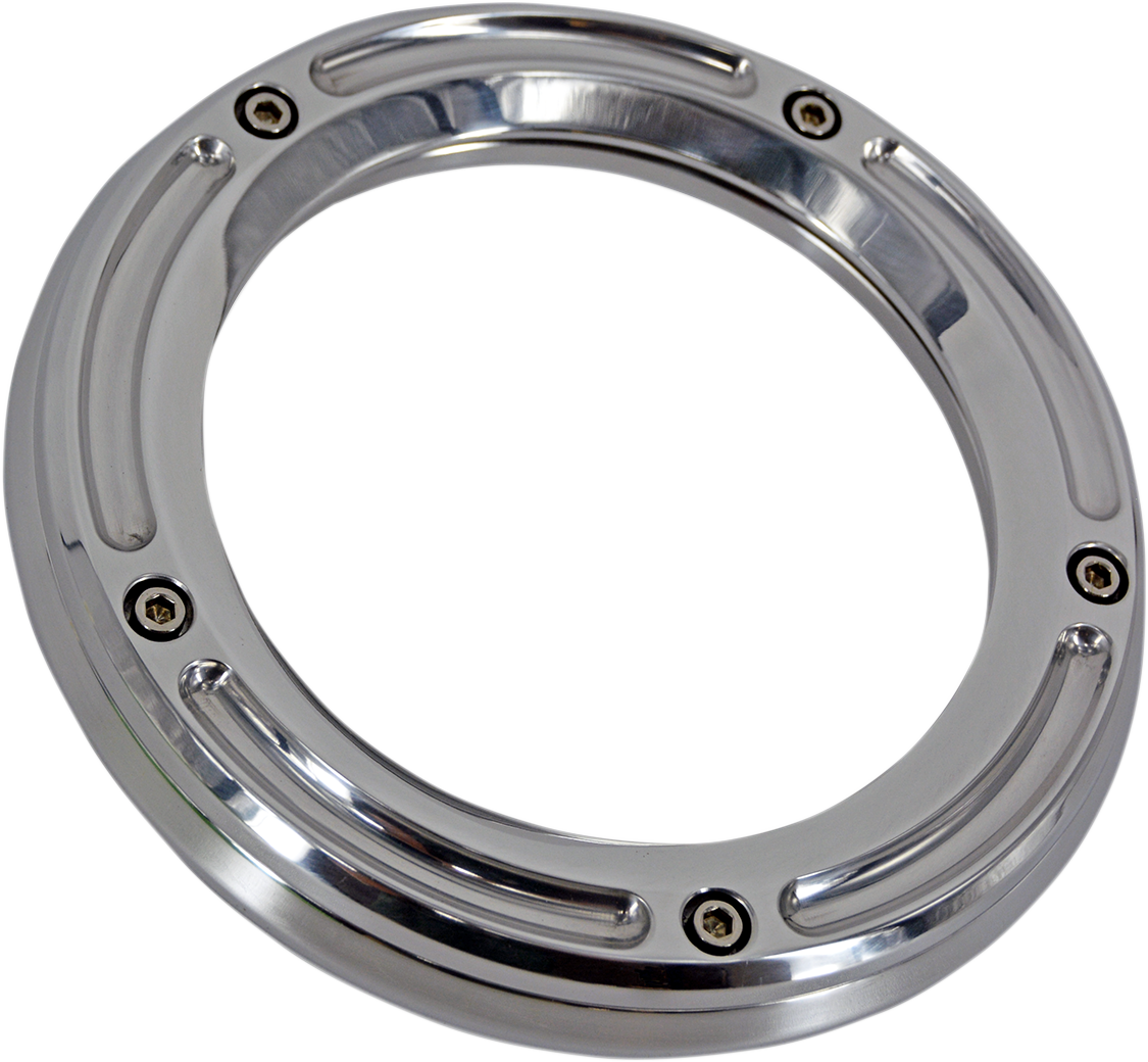 Trask Chrome Assault See Through Derby Cover 2014-2024 Harley Touring TM-0041CH