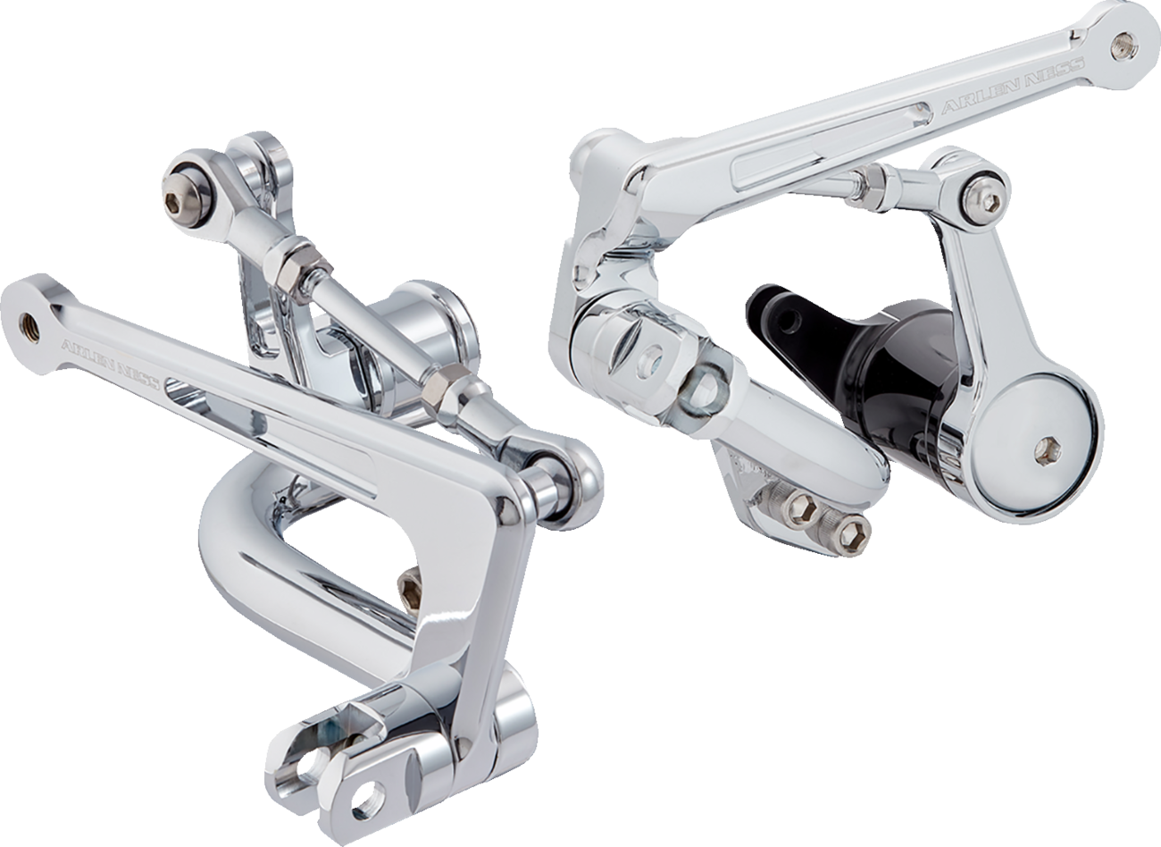 Arlen Ness Chrome Frame Mounted Mid Control Kit for 2009-2024 Harley Touring