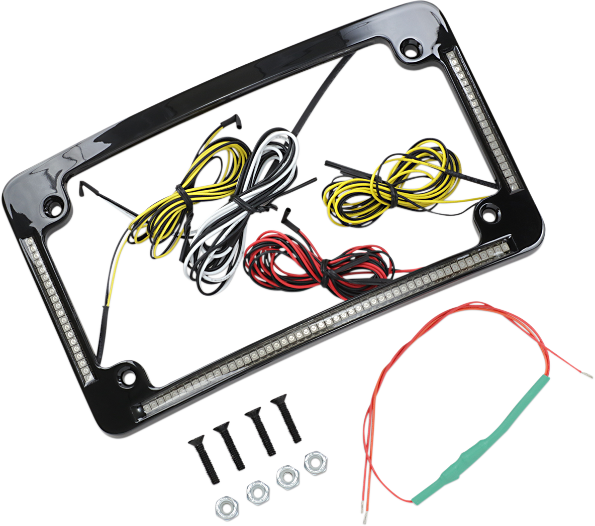 Custom Dynamics Run Brake Turn LED Radius License Plate Frame for Harley