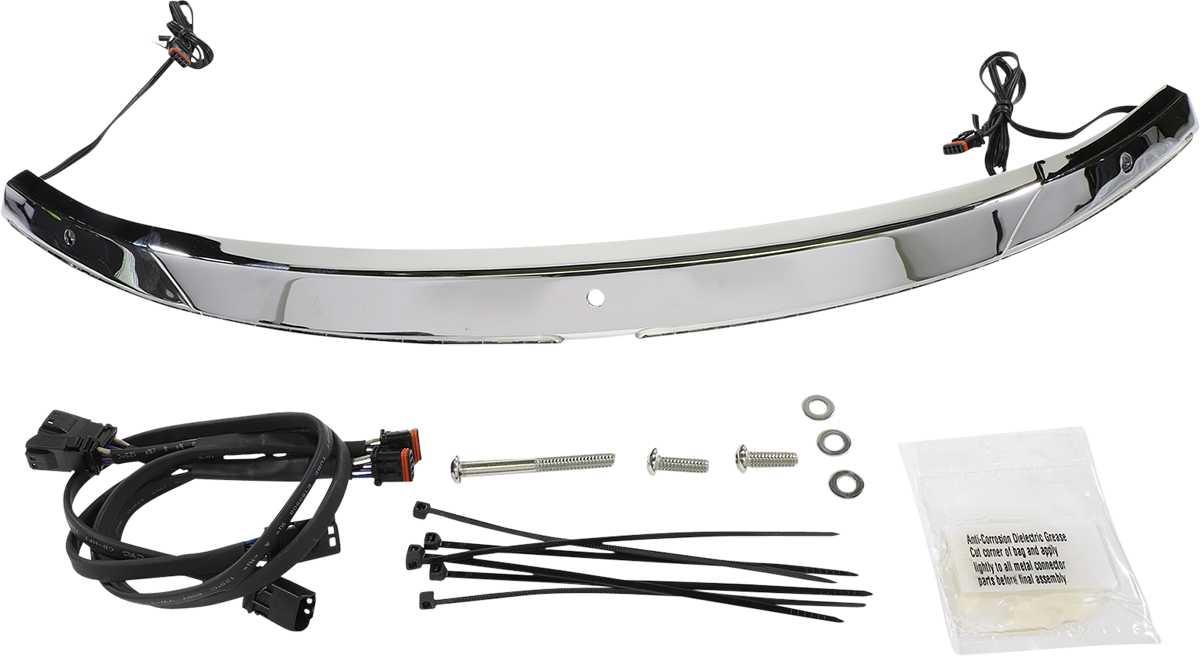 Ciro LED Front Fairing Windshield Steel Trim 2014-2024 Harley Touring FLHX FLHTK