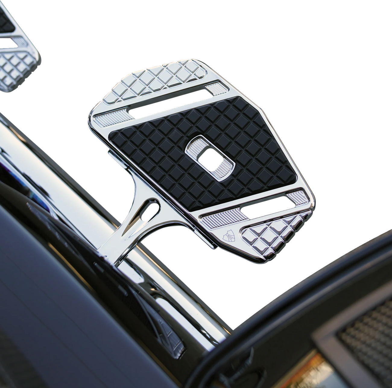 Arlen Ness Forged Chrome Passenger Floorboard Mounts for 1993-23 Harley Touring
