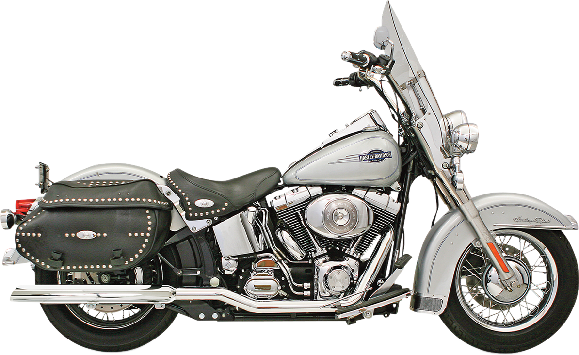 Bassani Power Curve True Dual Exhaust Headpipes fits 2007-2017 Harley Softail