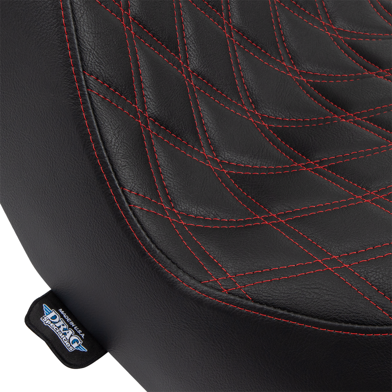 Drag Specialties Predator III Red Seat for 2018-25 Harley Softail Low Rider FXLR