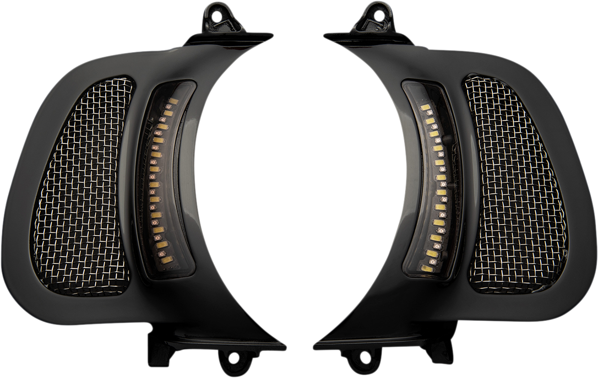 Custom Dynamics LED Turn Signal Fairing Vent Inserts 2015-2024 Harley Road Glide