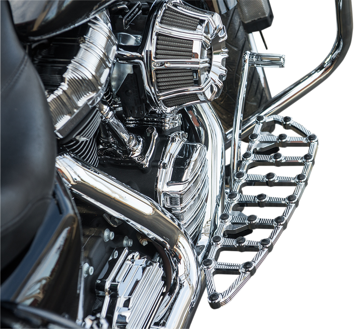 Arlen Ness MX Chrome Driver Floorboards for 1980-2024 Harley Touring Softail