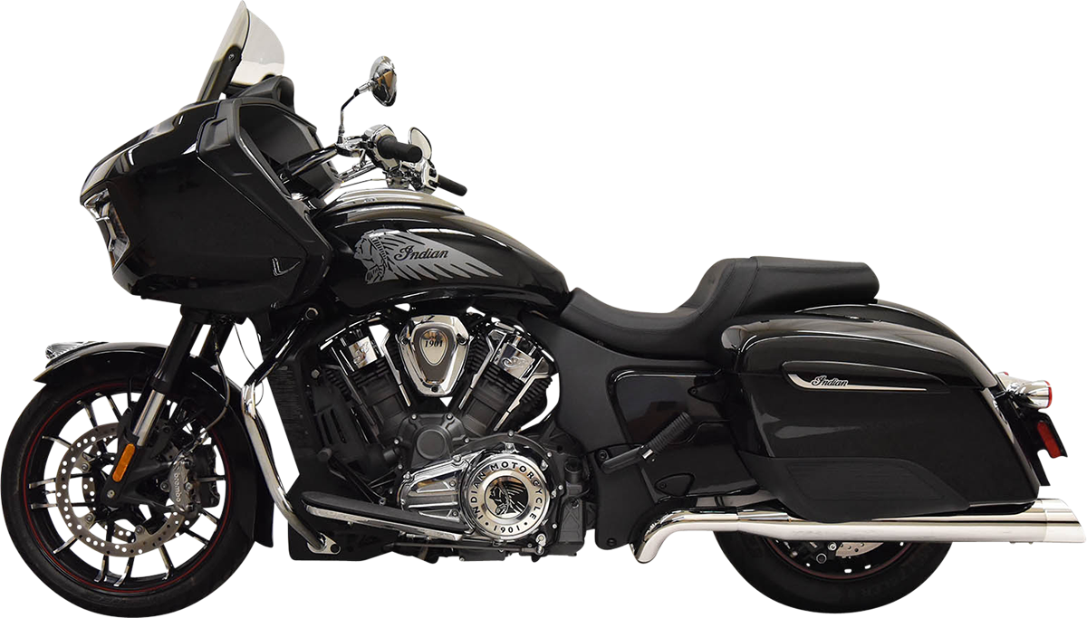 Bassani Chrome True Dual Exhaust System 2020-2021 Indian Challenger Dark Horse