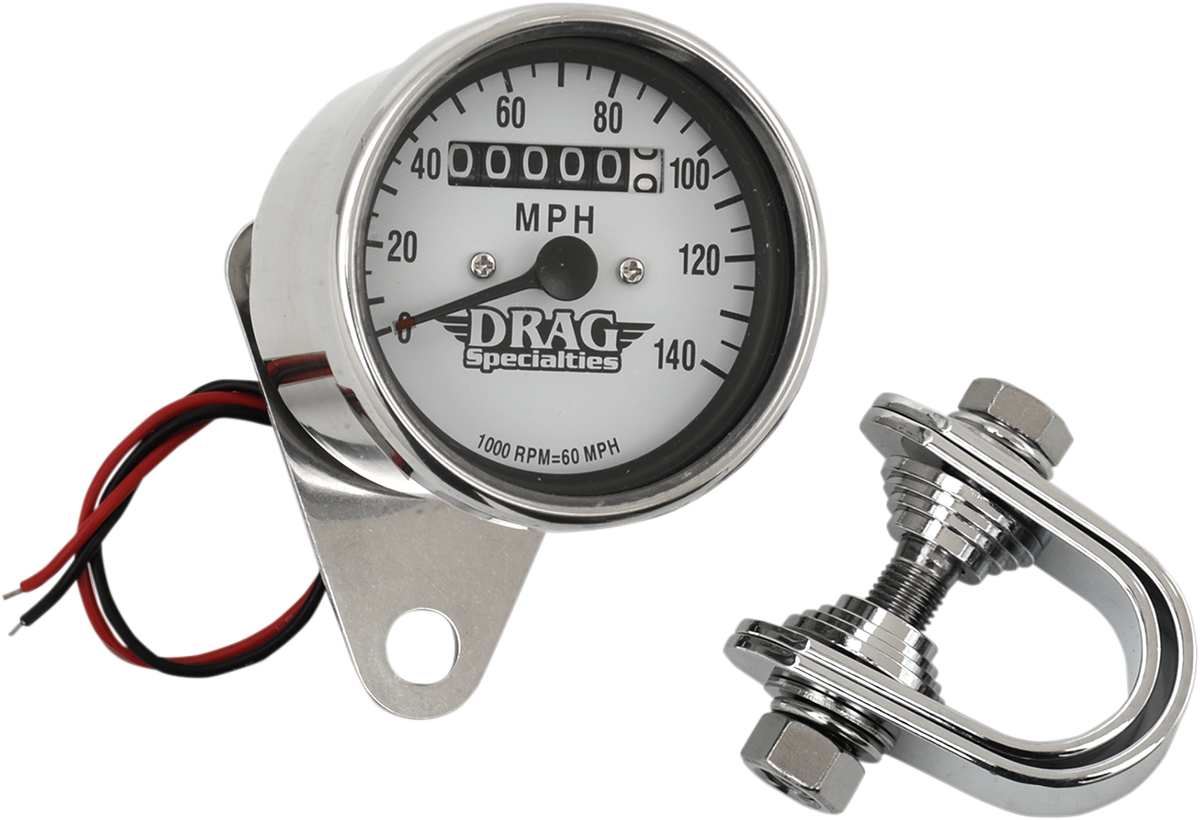 Drag Specialties Chrome 1:1 Mini Speedo Speedometer fits Harley Davidson