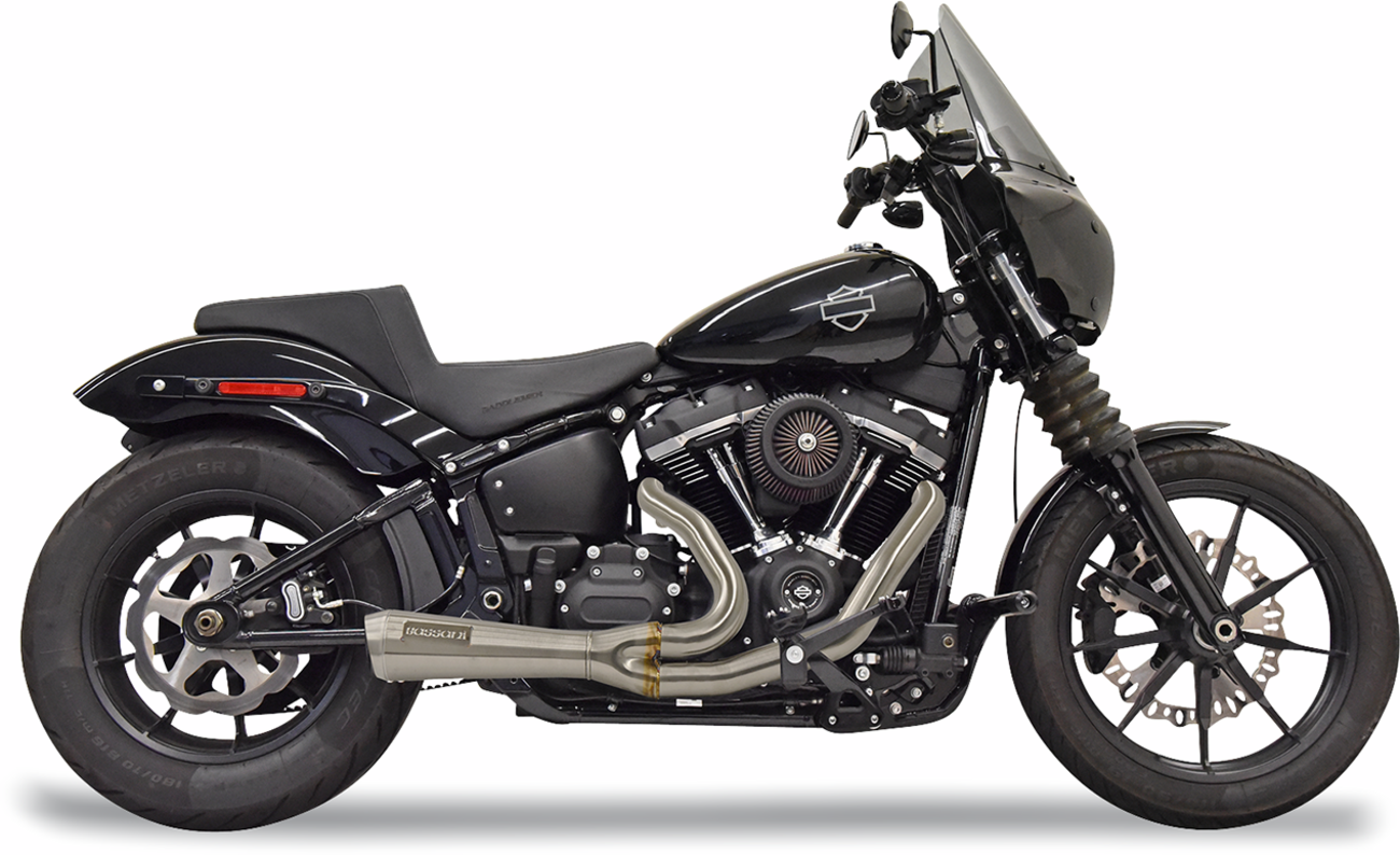 Bassani Ripper Short 2-1 Exhaust System for 2018-2023 Harley Softail FXLR FLFBS