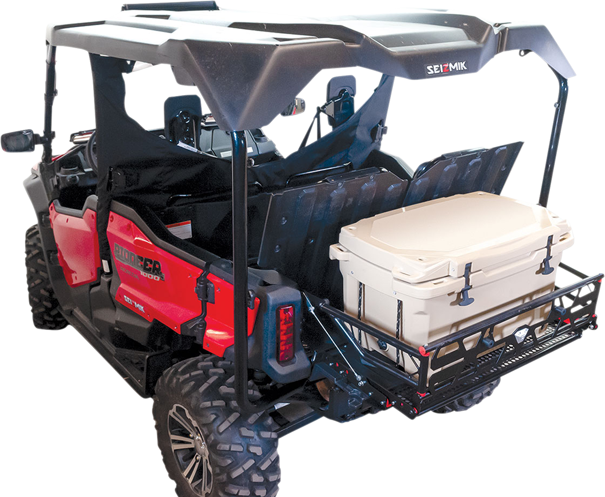 Sizmik Black Cargo Utility Bed Extender 2016-2019 Honda Pioneer 700 1000 Deluxe