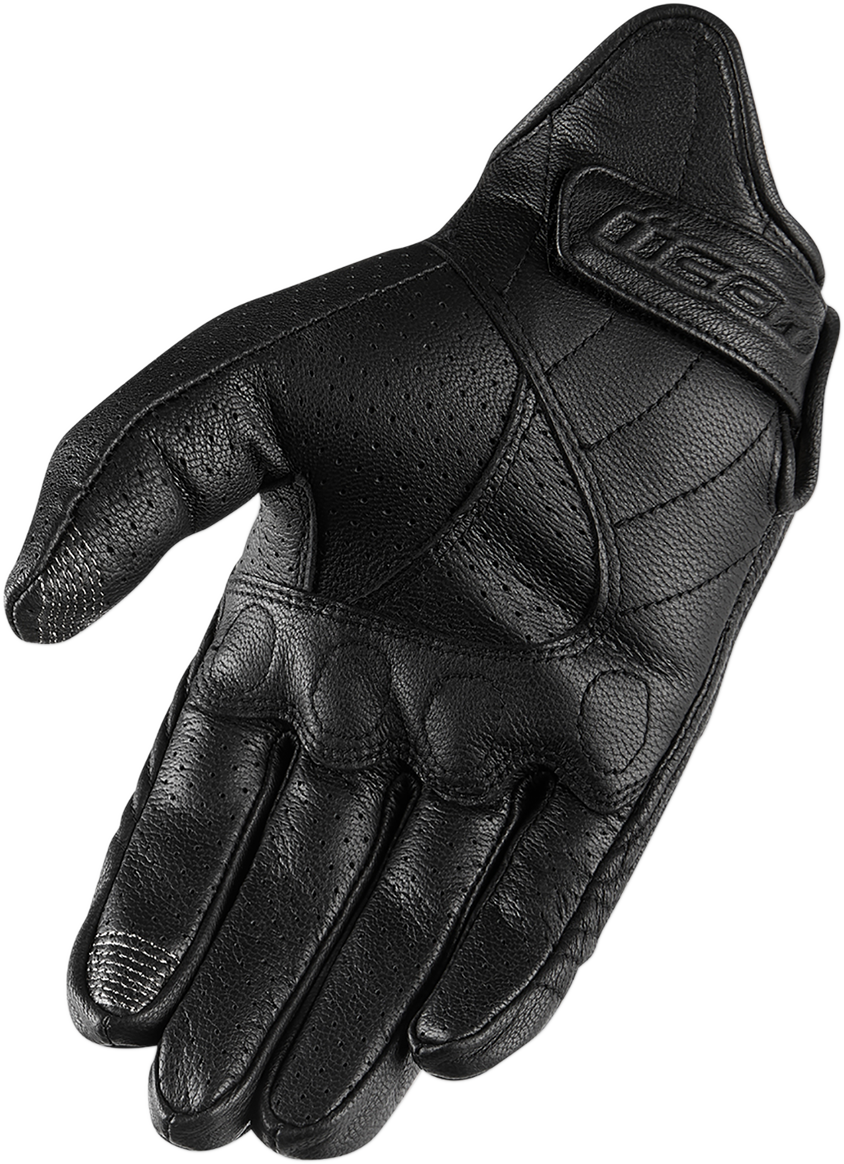 Icon Pursuit Perforated Mens Leather Motorcycle Riding Street Racing Gloves