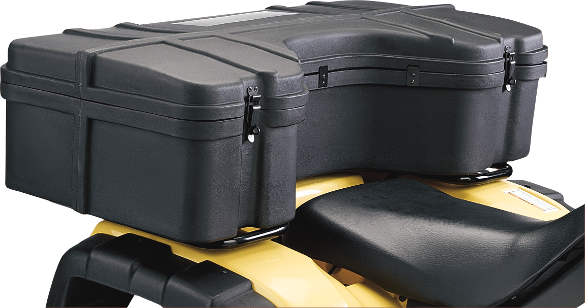 Moose Black ATV Rear Luggage Rack Lockable Latch Cargo Storage Trunk Box