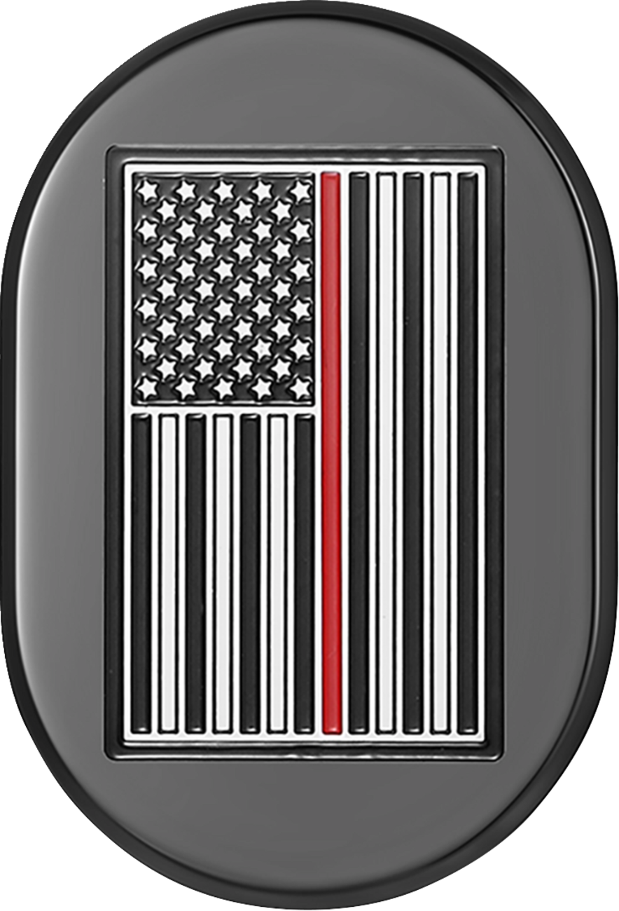Figurati Designs Red Line American Flag Left Antenna Insert 09-23 Harley Touring