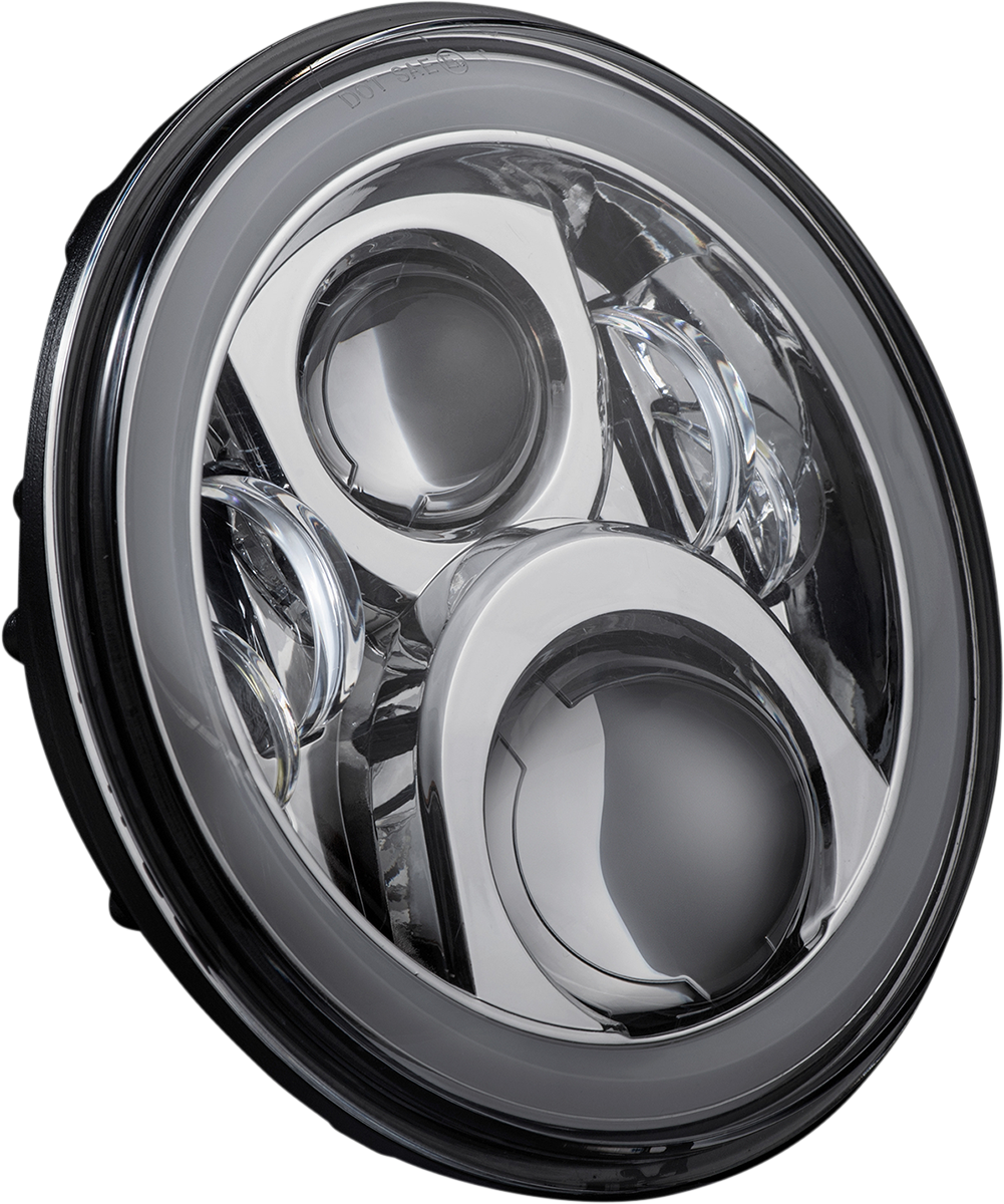 Custom Dynamics ProGlow Chrome 7" Motorcycle LED Headlight 94-13 Harley Touring