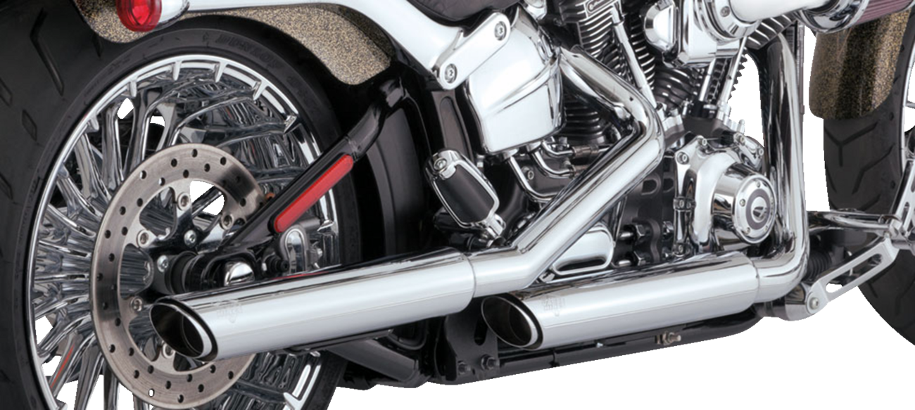 Vance & Hines 3" Twin Slash PCX Slip On Mufflers for 2007-2017 Harley Softail
