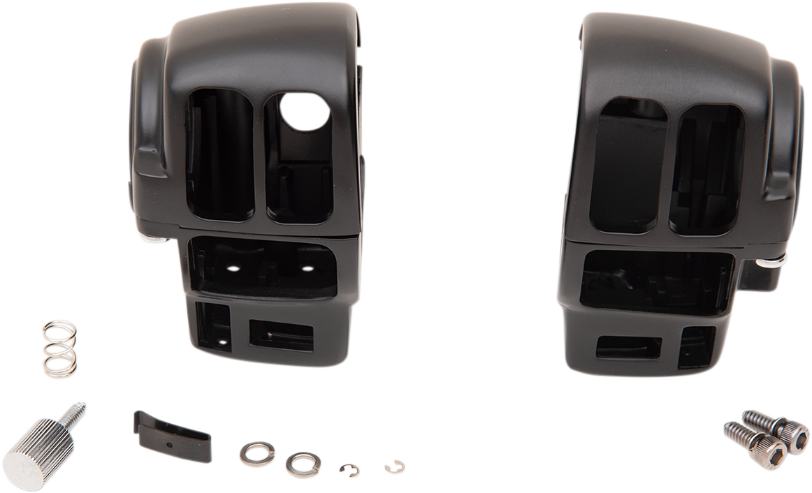 Drag Specialties Black Handlebar Switch Housing Kit 96-07 Harley Touring FLHR