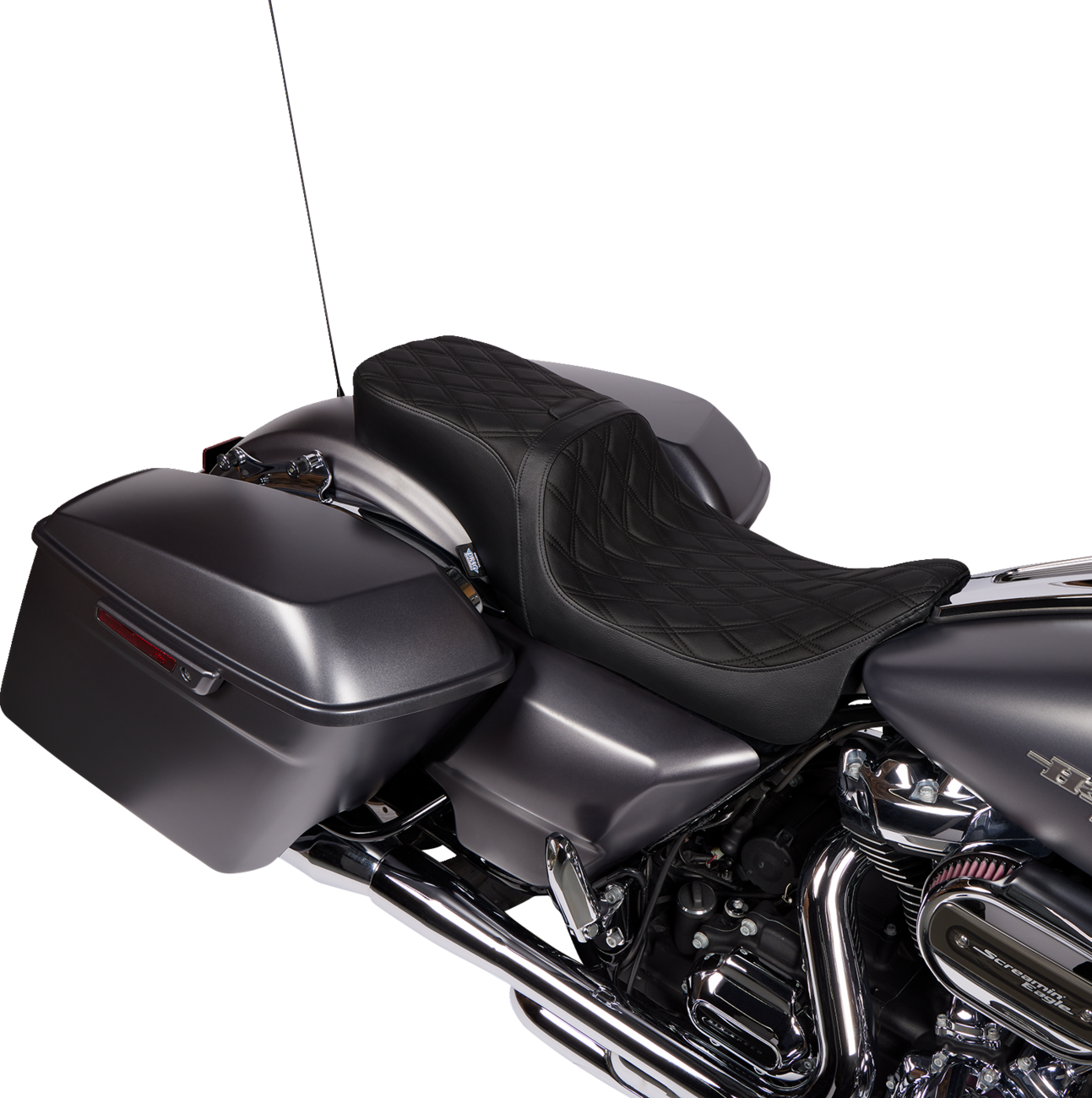 Drag Specialties Predator II Diamond Stitch Seat fits 2008-2024 Harley Touring