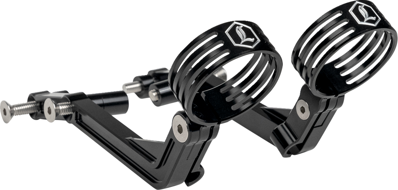 Legend REVO ARC Black Remote Reservoir External Mount Kit 2014-24 Harley Touring
