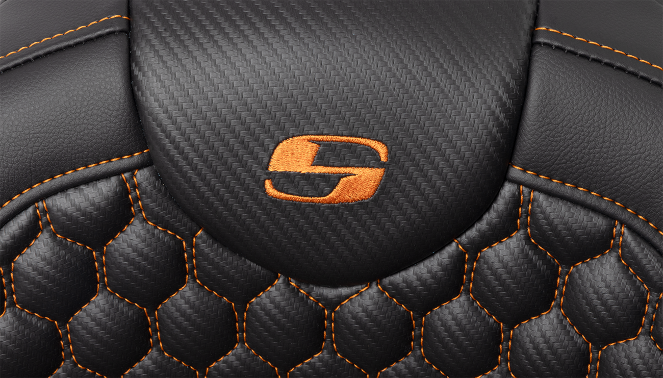 Saddlemen Roadsofa Orange Honeycomb Gel Seat & Backrest 2008-2025 Harley Touring