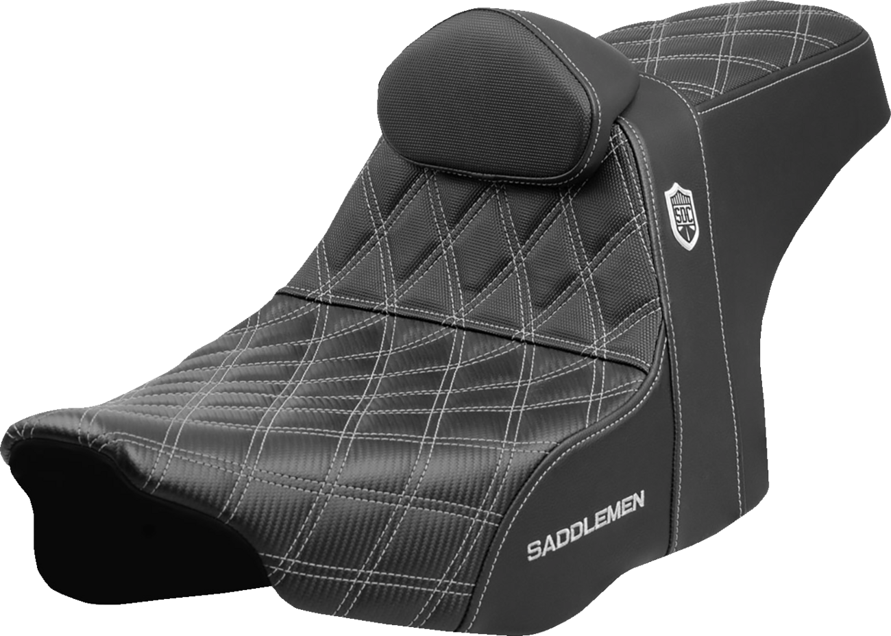 Saddlemen SDC Pro Silver Lattice Seat & Backrest fits 2023-2025 Harley Touring