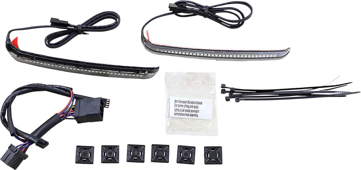 Ciro Rear Red LED Saddlebag Blade Lights 1997-2013 for Harley Davidson Touring
