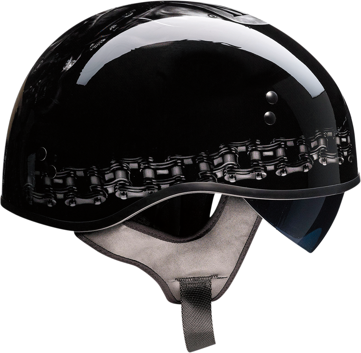 Z1R Vagrant Black FTW Unisex Adult Motorcycle Riding Street Racing Half Helmet