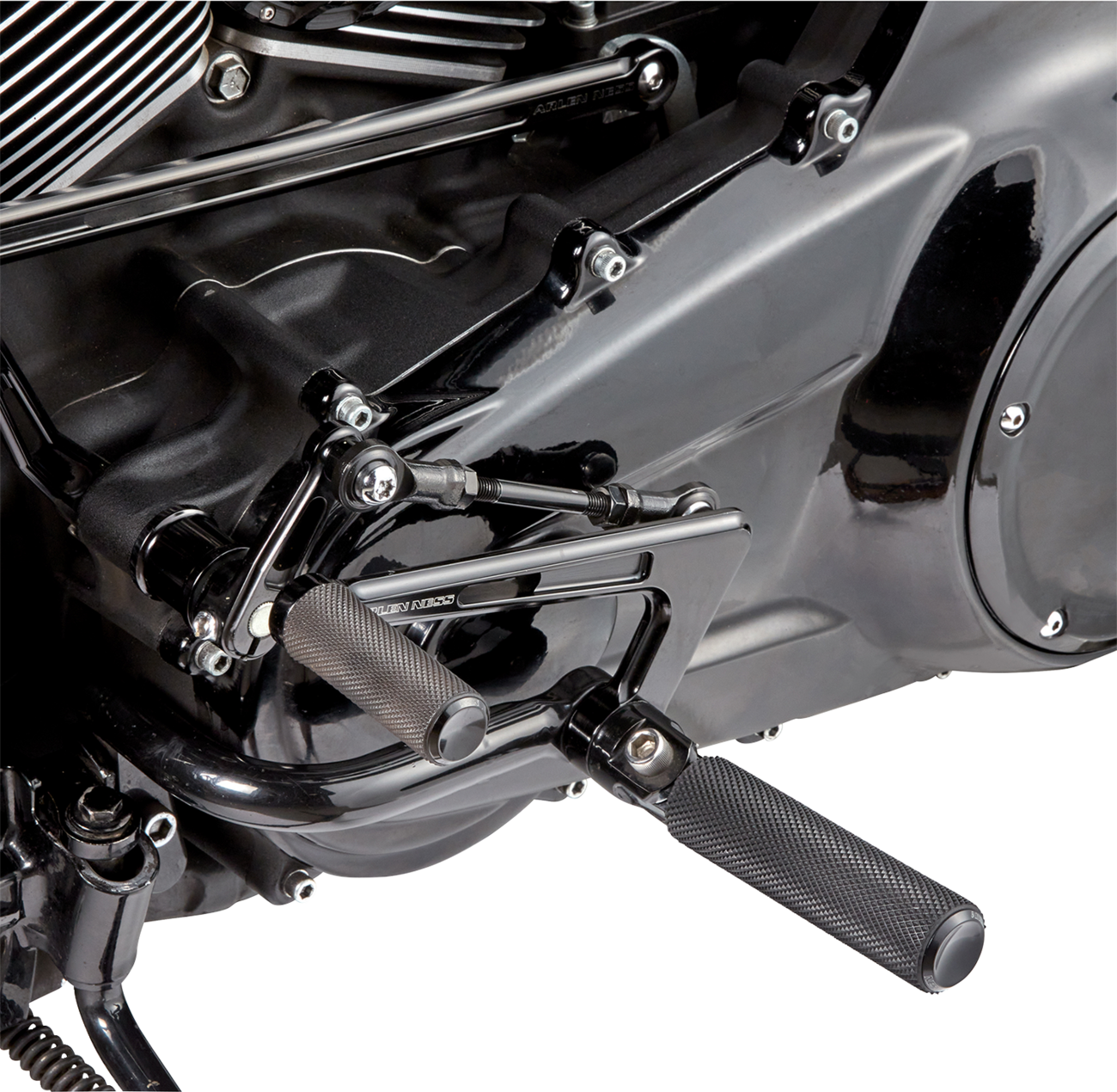 Arlen Ness Black Frame Mounted Mid Controls Kit 2009-2024 Harley Touring Models