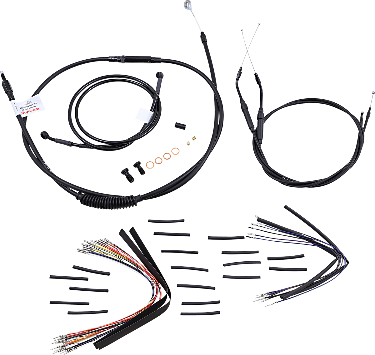 Burly Brand 16" Ape Hanger Handlebar Cable Kit 1998-2005 Harley Dyna Models
