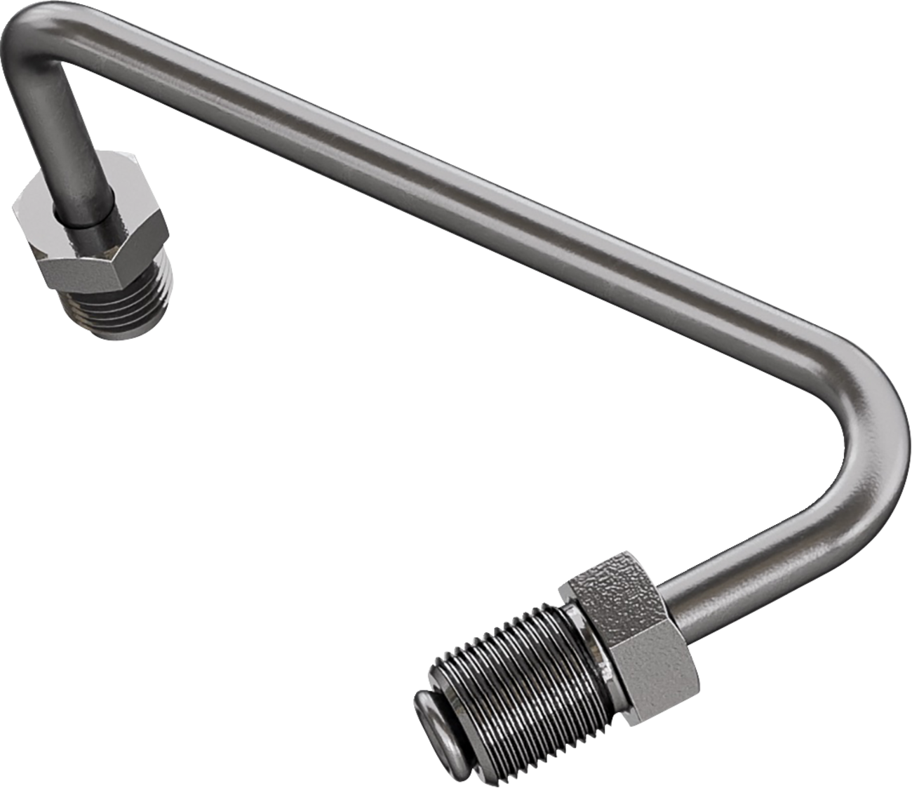 Goodridge Universal Stainless Steel Side Bend AN3 Brake Line Adapter For Harley