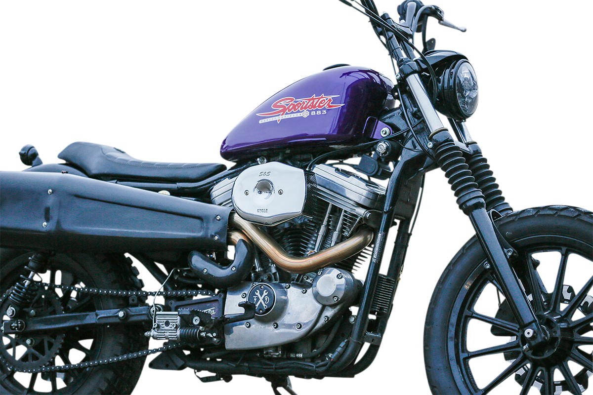 S&S Chrome Stealth Tribute Two Throat Intake Air Cleaner Filter Cover for Harley