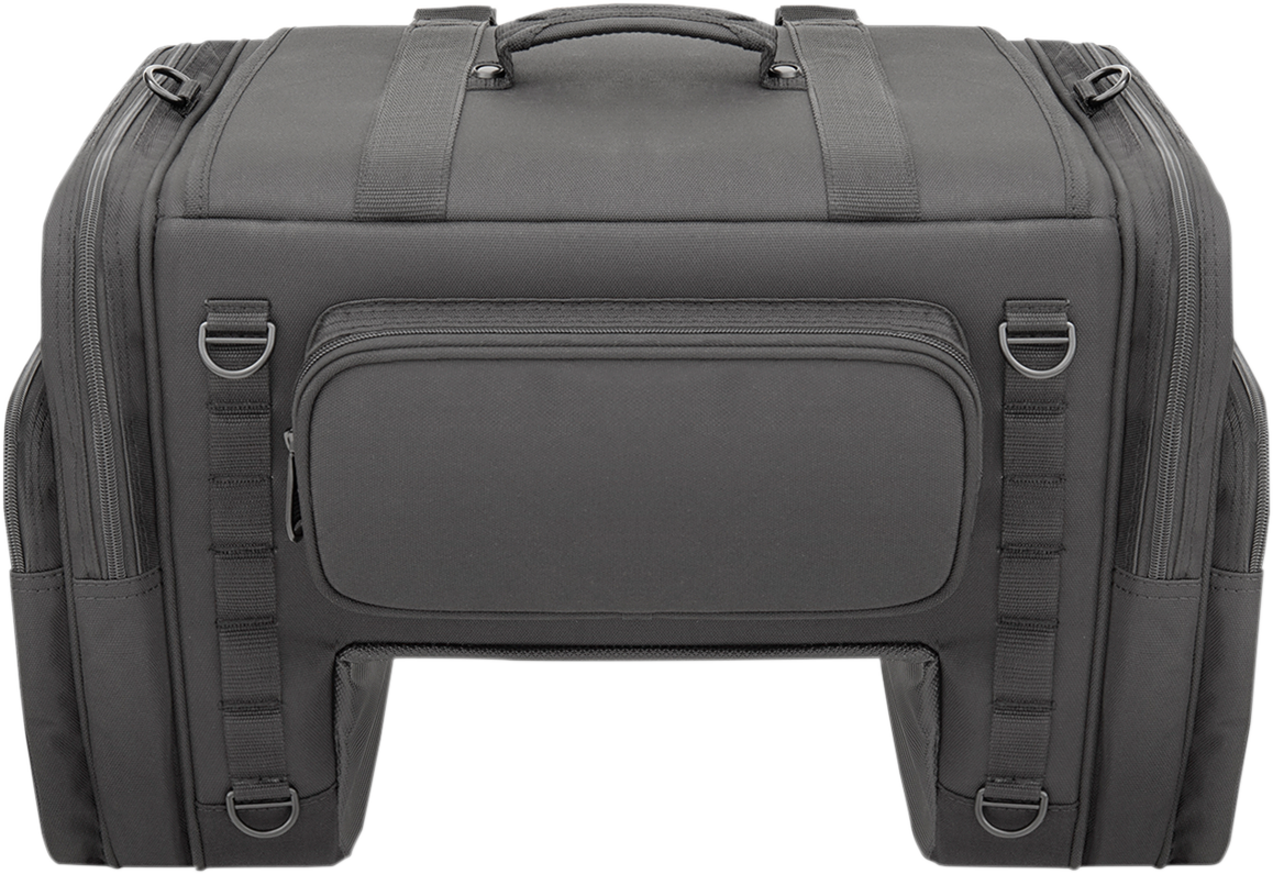 Saddlemen Black Textile Tactical Deluxe Cruiser Tail Bag for Harley Touring