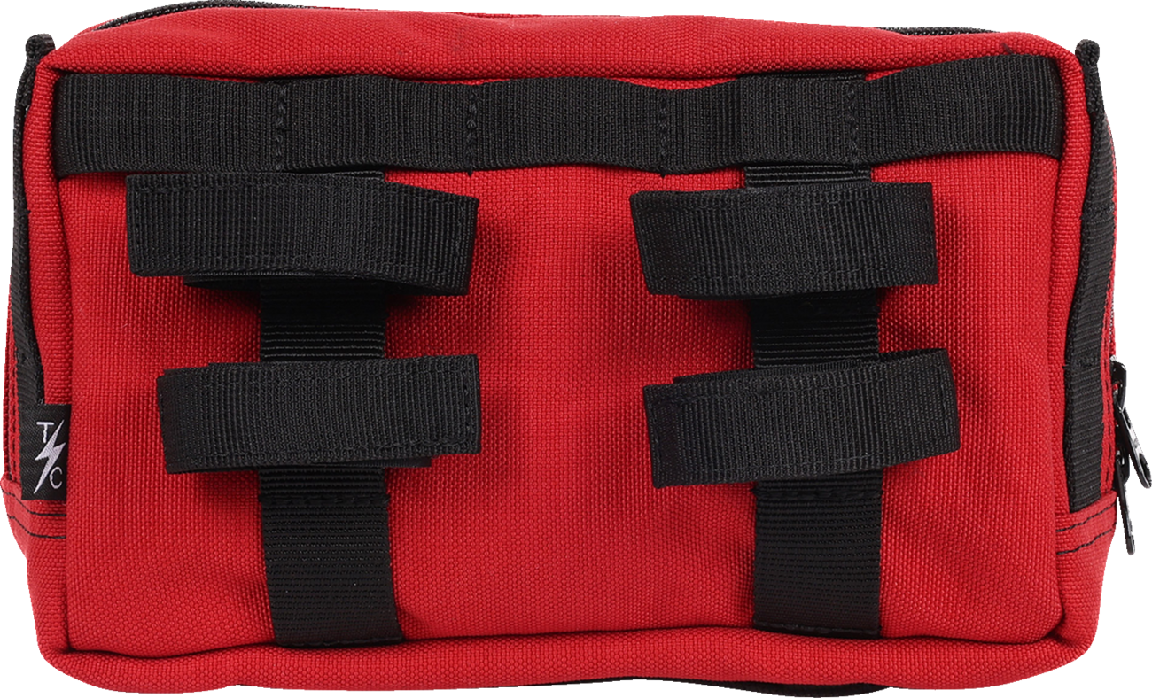 Thrashin Supply Red Motorcycle Handlebar Storage Bag Plus for Harley THB-0017