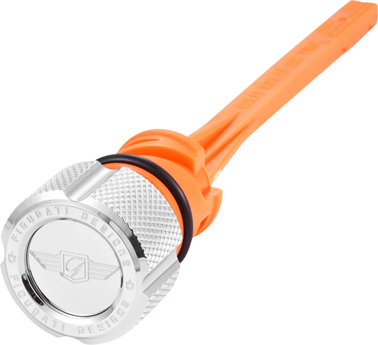Figurati Silver Knurled Magnetic Engine Oil Dipstick 2018-2025 Harley Softail M8