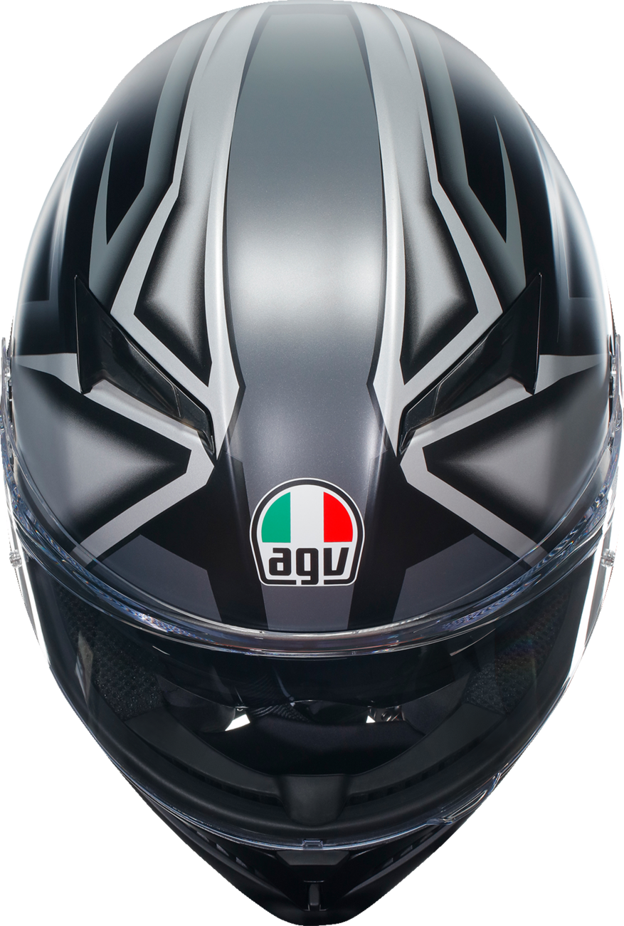 AGV K3 Compound Gray Unisex Adult Motorcycle Street Riding Full Face Helmet