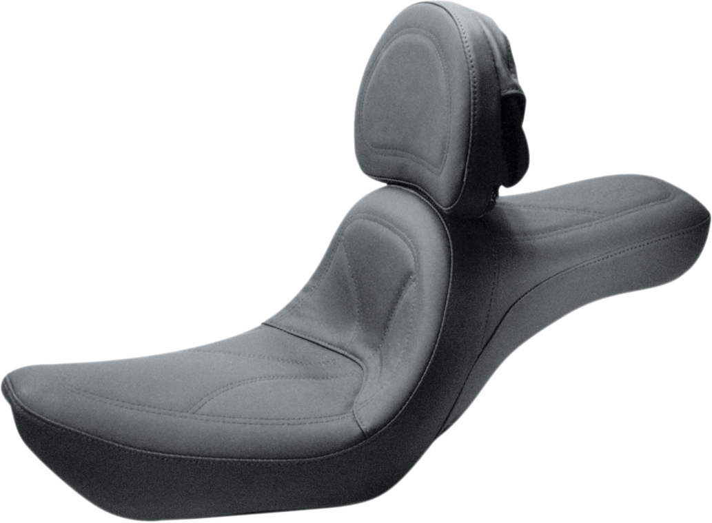 Saddlemen King Seat with Backrest for 1996-2003 Harley Dyna Wide Glide FXDWG