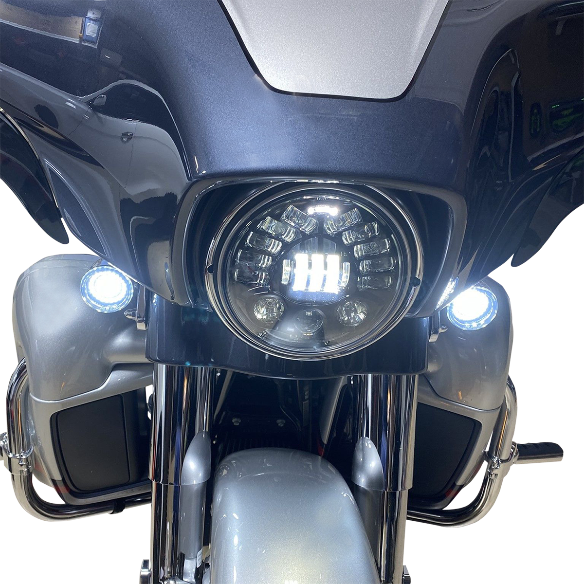 Custom Dynamics 7" Adaptive Chrome Headlight 2014-23 Indian Challenger Chieftain