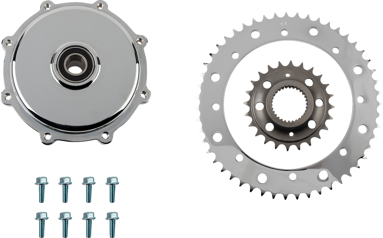Drag Specialties 530 Chain Conversion Kit for 2017-2024 Harley Touring FLHR FLHT
