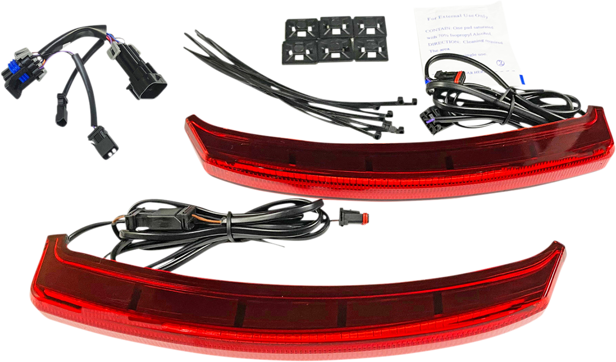Custom Dynamics Red LED Saddlebag Lights 2019-2023 Indian Challenger Chieftain