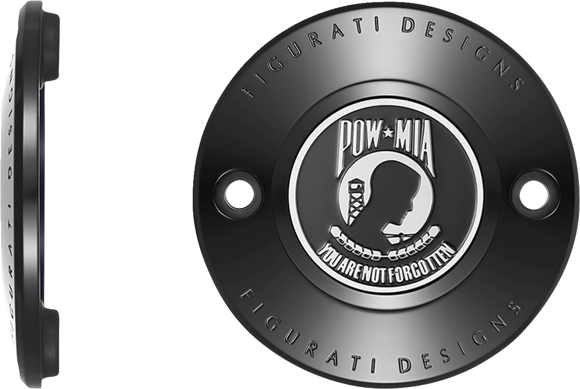 Figurati Designs POW-MIA Black Timing Points Cover for 2017-2023 Harley M8