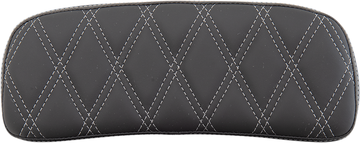 Drag Specialties Black Silver Stitched Vinyl Chopped Tour Pack Pad for Harley